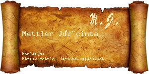 Mettler Jácinta névjegykártya